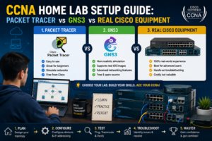CCNA Home Lab Setup Guide: Packet Tracer vs GNS3 vs Real Cisco Equipment